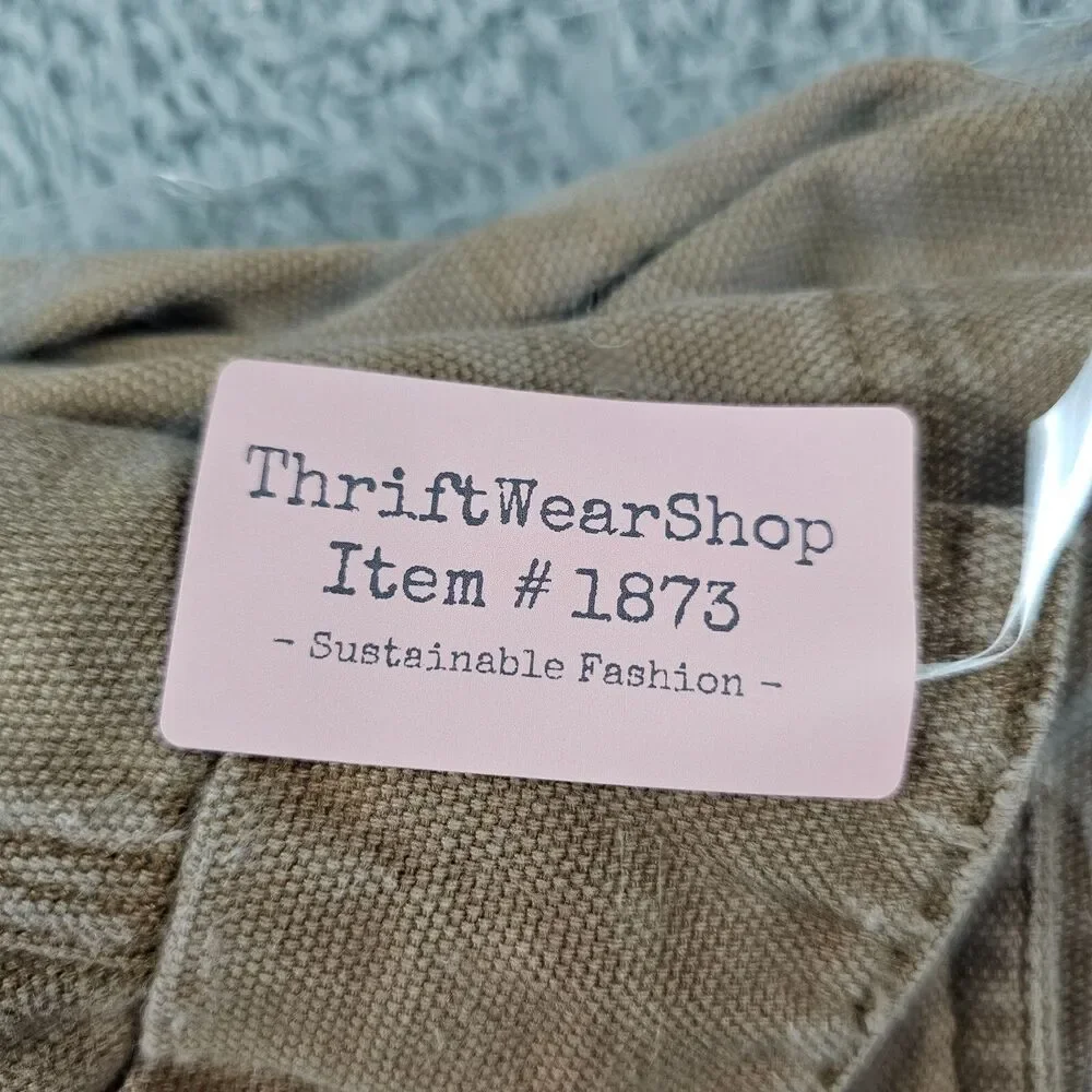 Duluth Trading Cargo Pants Mens 30x31 Khaki Duck Canvas Work Utility Military